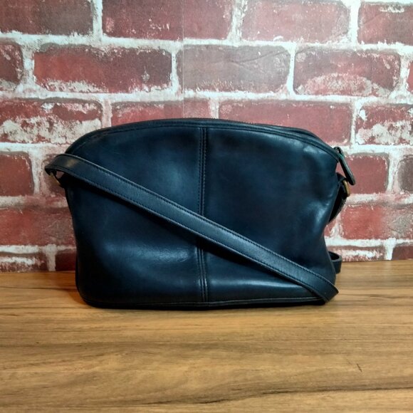 Coach Anderson 9976 Black Leather Shoulder Bag Vintage Made In Costa Rica - Picture 4 of 5